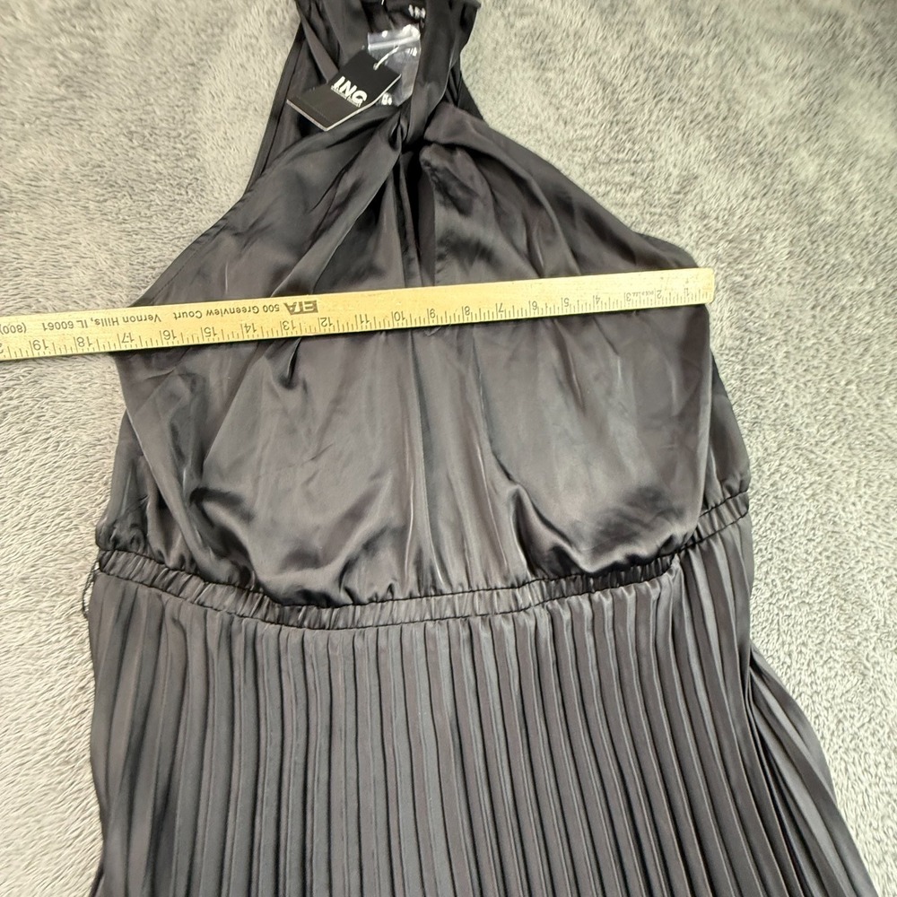 INC International Concepts NEW XL Black Pleated Halter Dress Sleeveless Party - Picture 6 of 8